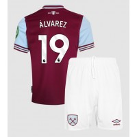 West Ham United Edson Alvarez #19 Hemmaställ Barn 2024-25 Korta ärmar (+ Korta byxor)